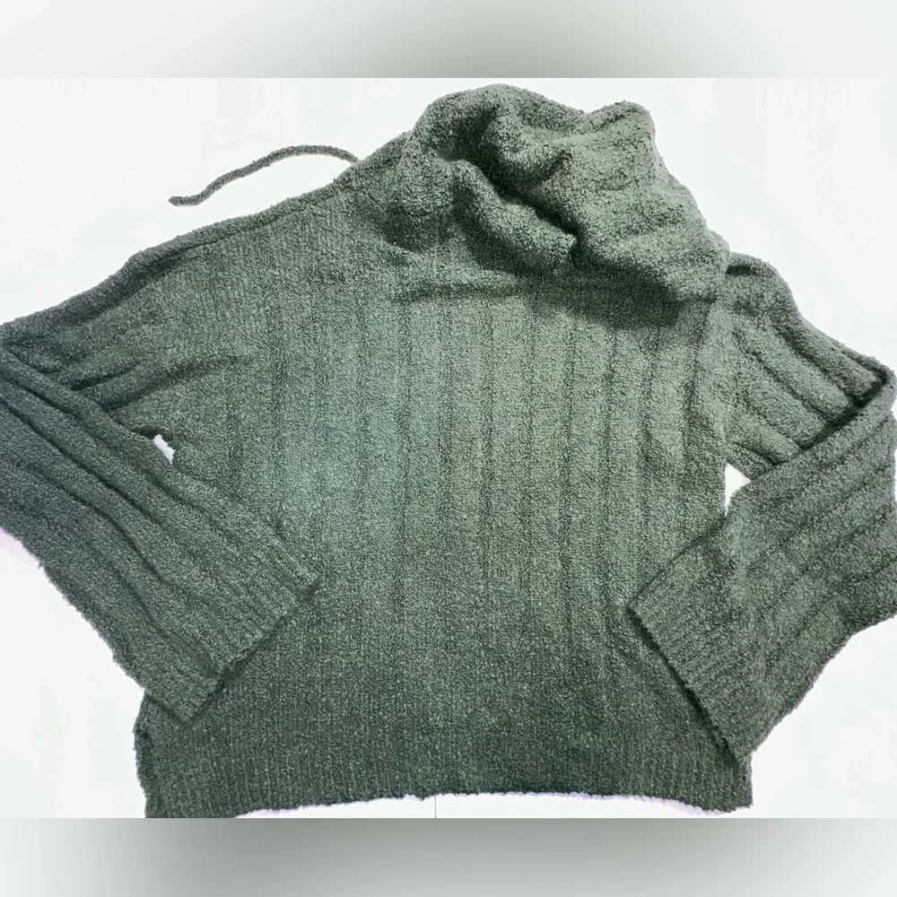 NWT ABLE Harlow Boucle hoodie sweater in Alpine‎ Green.
